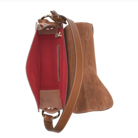🔹️BOLDRINI🔹️ Made In Italy Leather Cuoio  Saddle Bag NWT ✨️🤎 - Picture 3 of 4